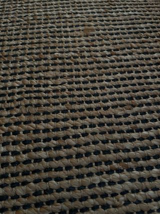 Tappeto per corridoio in juta beige e marrone