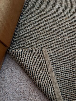 Tappeto per corridoio in juta beige e marrone