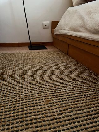 Tappeto per corridoio in juta beige e marrone