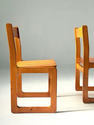 Silla pino vintage 1970