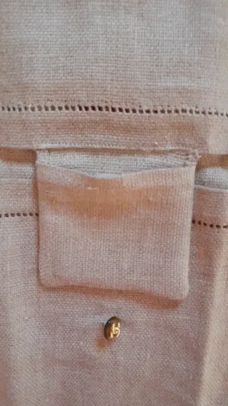 Coppia bustine portaoggetti ricamate