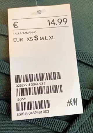 Camiseta H&M verde talla S