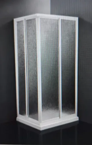 Mampara de ducha cristal y plástico