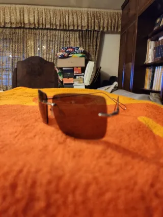 Gafas de sol marrones sin montura