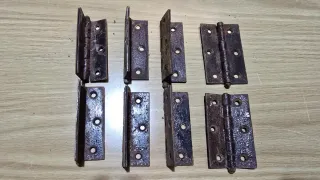 8 Bisagras Antiguas Hierro