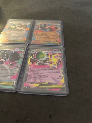 Lotto 4 Carte Pokémon Mega EX