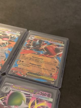 Lotto 4 Carte Pokémon Mega EX