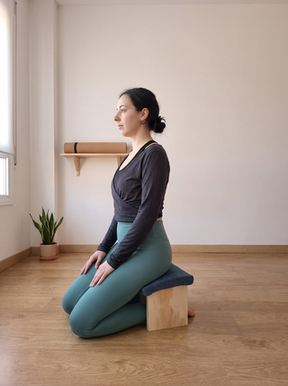 Banqueta meditación yoga. Color azul