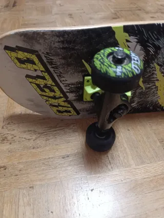 Skate con diseño de lobo