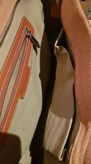 Bolso de piel BROCH marrón