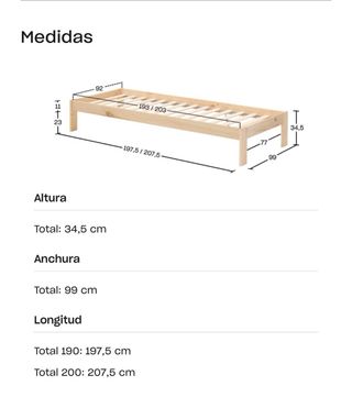 Estructura de cama de madera muebles LUFE.