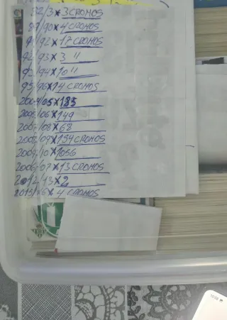 Cromos de Fútbol Liga 89-90,asta 2016/16