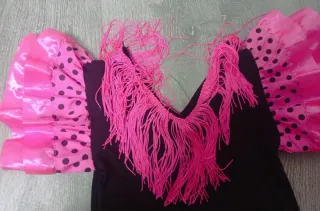 Disfraz Flamenca Niña + abanico. Talla 10