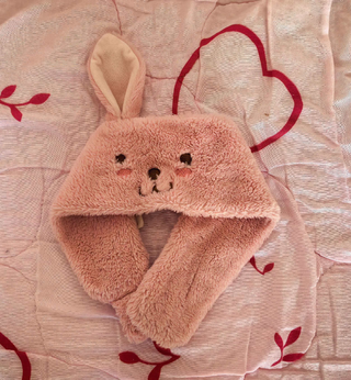 Bufanda peluche orejas oso niña