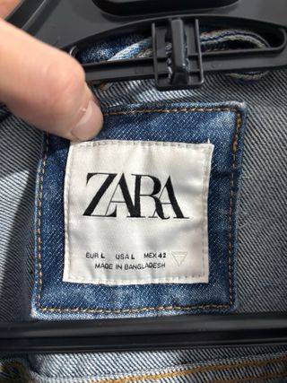 Cazadora tejana Zara hombre azul