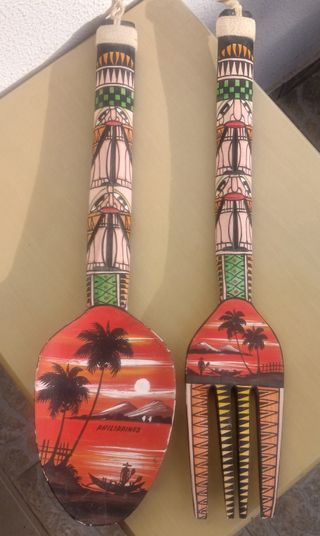 Colher e Garfo Filipinas Madeira Vintage