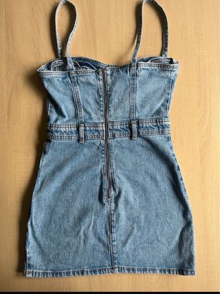 Vestido corto vaquero corsé M