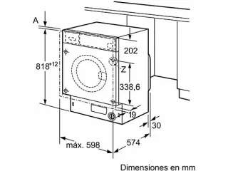 Lavadora integrable Balay 3TI979B 7kg 1200rpm