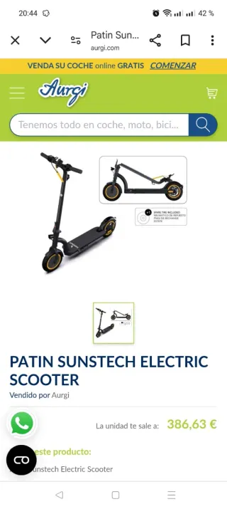 Patinete Eléctrico Sunstech