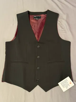 Chaleco ASOS de traje negro de hombre