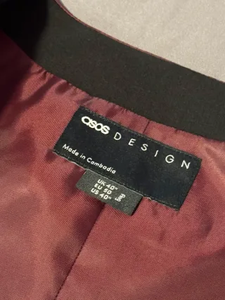 Chaleco ASOS de traje negro de hombre