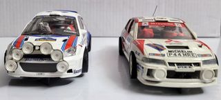 Lote Coches Scalextric Ford Focus WRC y Mitsubishi