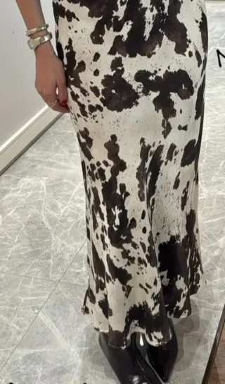 Falda larga estampada