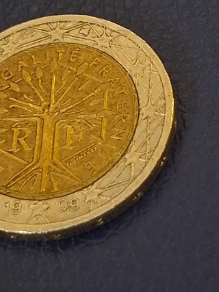 Moneda 2€ Árbol de la Vida 1999 Fallos