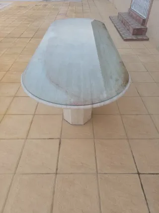 Cristal mesa ovalado grande