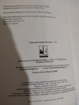 UBIK. PHILIP K. DICK. SOLARIS FICCIÓN
