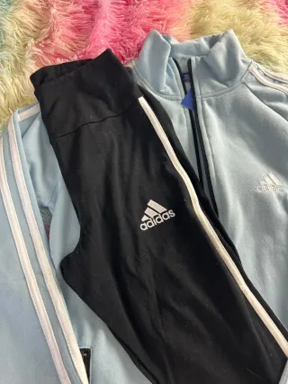 Adidas Chándal Completo Mujer XL Azul y Negro