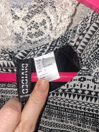 Vestido H&M estampado blanco y negro