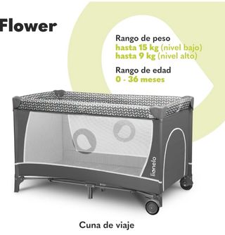 Cuna de viaje Lionelo Flower