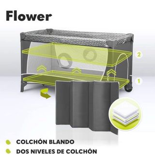 Cuna de viaje Lionelo Flower