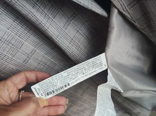 Blazer americana ZARA ZW antelina cuadros oficina