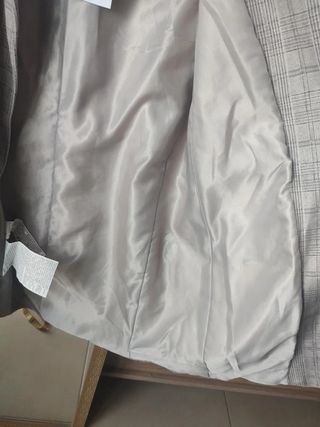 Blazer americana ZARA ZW antelina cuadros oficina