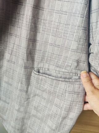 Blazer americana ZARA ZW antelina cuadros oficina