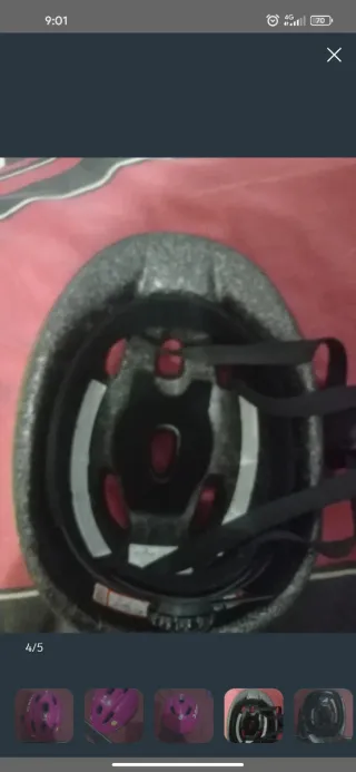 Casco de bici rosa para niña