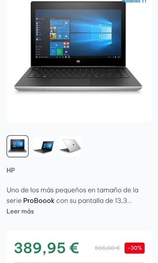 Portátil HP ProBook 430 G5 i7-8550U 16GB 512GB SSD 14″ FHD Windows 10