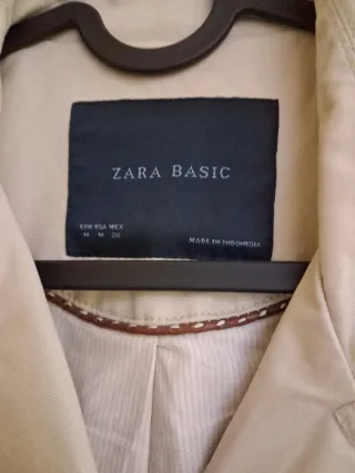 Chaqueta Zara beige entretiempo talla M