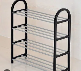 Zapatero 4 Niveles Metálico Negro Gris