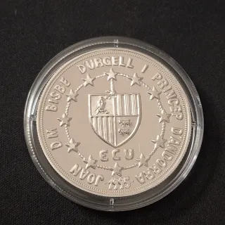 Moneda de plata 10 Diners Andorra 1995