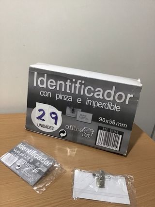 Identificadores con pinza 29 uds.