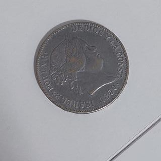 Moneda 20 Reales Isabel II 1850 Plata