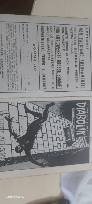 Diabolik inediti originali anno 1969 VIII