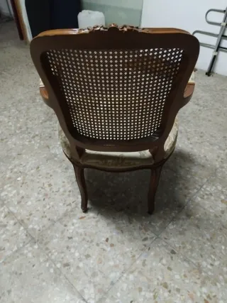 Silla Clásica Madera y Rattan