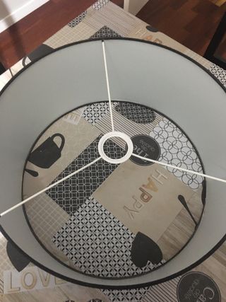 Pantalla Lámpara Techo Negra Elegante 40cm