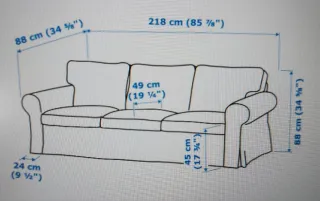 Sofá 3 plazas Ikea blanco
