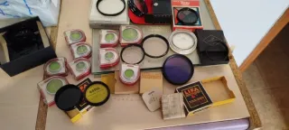 Lote de filtros fotográficos vintage