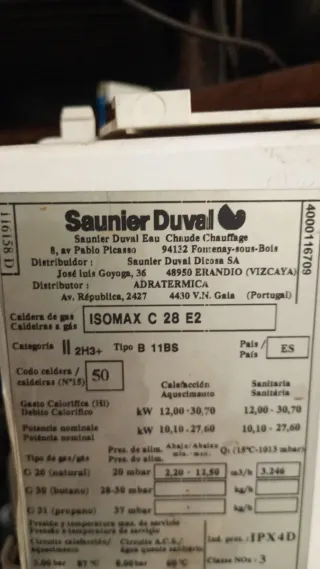 Despiece Caldera Saunier Duval ISOMAX C 28 E2